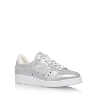 Carvela Silver 'Latitude' flat lace up sneakers